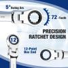 imageWORKPRO 22Piece Ratcheting Combination Wrench Set 72 Teeth Combo Ratchet Wrenches Set with Organizer Box Metric 618mm ampamp SAE 1434quotFlexhead  Polished