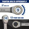 imageWORKPRO 22Piece Ratcheting Combination Wrench Set 72 Teeth Combo Ratchet Wrenches Set with Organizer Box Metric 618mm ampamp SAE 1434quotRegular  Nickel Plating