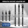 imageWORKPRO 9Piece Socket Adapter Extension Set 14 38 12Inch Drive 14Inch Hex Shank Impact Grade Extension Bit With Holder For Power Drill ampamp Impact Driver6Piece