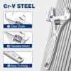 imageWORKPRO Adjustable Wrench 10inch Heavy Duty Spanner with InchMetric Scale Premium CrV Steel Chrome PlatedSilver