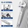 imageWORKPRO Adjustable Wrench 10inch Heavy Duty Spanner with InchMetric Scale Premium CrV Steel Chrome PlatedSilver