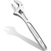imageWORKPRO Adjustable Wrench 10inch Heavy Duty Spanner with InchMetric Scale Premium CrV Steel Chrome PlatedSilver