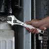 imageWORKPRO Adjustable Wrench 10inch Heavy Duty Spanner with InchMetric Scale Premium CrV Steel Chrome PlatedSilver