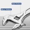 imageWORKPRO Adjustable Wrench 10inch Heavy Duty Spanner with InchMetric Scale Premium CrV Steel Chrome PlatedSilver