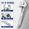 imageWORKPRO Adjustable Wrench 10inch Heavy Duty Spanner with InchMetric Scale Premium CrV Steel Chrome PlatedSilver