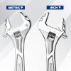 imageWORKPRO Adjustable Wrench 10inch Heavy Duty Spanner with InchMetric Scale Premium CrV Steel Chrome PlatedSilver