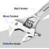 imageWORKPRO Adjustable Wrench 10inch Heavy Duty Spanner with InchMetric Scale Premium CrV Steel Chrome PlatedSilver