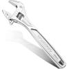 imageWORKPRO Adjustable Wrench 10inch Heavy Duty Spanner with InchMetric Scale Premium CrV Steel Chrome PlatedSilver