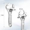 imageWORKPRO Adjustable Wrench 10inch Heavy Duty Spanner with InchMetric Scale Premium CrV Steel Chrome PlatedSilver