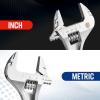imageWORKPRO Adjustable Wrench 10inch Heavy Duty Spanner with InchMetric Scale Premium CrV Steel Chrome PlatedSilver