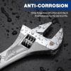 imageWORKPRO Adjustable Wrench 10inch Heavy Duty Spanner with InchMetric Scale Premium CrV Steel Chrome PlatedSilver