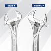 imageWORKPRO Adjustable Wrench 10inch Heavy Duty Spanner with InchMetric Scale Premium CrV Steel Chrome PlatedSilver