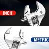 imageWORKPRO Adjustable Wrench 10inch Heavy Duty Spanner with InchMetric Scale Premium CrV Steel Chrome PlatedSilver