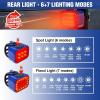 imageWORKPRO Bike Lights Set 813 Modes Rechargeable Bicycle Light Set Ultra Bright IP65 Waterproof Bike Lights for Night Riding 1200mAh Bike Headlight and Tail Light ReflectorsBlue