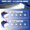 imageWORKPRO Bike Lights Set 813 Modes Rechargeable Bicycle Light Set Ultra Bright IP65 Waterproof Bike Lights for Night Riding 1200mAh Bike Headlight and Tail Light ReflectorsBlue