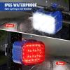 imageWORKPRO Bike Lights Set 813 Modes Rechargeable Bicycle Light Set Ultra Bright IP65 Waterproof Bike Lights for Night Riding 1200mAh Bike Headlight and Tail Light ReflectorsBlue