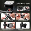 imageWORKPRO Bike Lights Set 813 Modes Rechargeable Bicycle Light Set Ultra Bright IP65 Waterproof Bike Lights for Night Riding 1200mAh Bike Headlight and Tail Light ReflectorsBlack