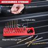 imageWORKPRO Magnetic Hex Bit Holder 39Hole Organizer Tray with Strong Magnetic Base Accessories Storage Grid Compatible with 14 Inch Hex Bit ampamp Drill Bit Adapter BlueRed