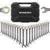 imageWORKPRO 22Piece Ratcheting Combination Wrench Set 72 Teeth Combo Ratchet Wrenches Set with Organizer Box Metric 618mm ampamp SAE 1434quotRegular  Nickel Plating