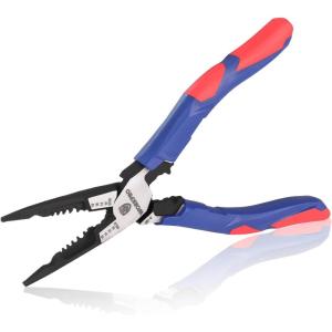 imageWORKPRO 6in1 Needle Nose Pliers 8 Inch Multipurpose Long Nose Pliers with Wire StripperCrimperCutter Function Premium HeavyDuty CRV Steel Hand Tool Plier for Home Crafts
