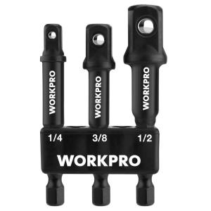 imageWORKPRO 9Piece Socket Adapter Extension Set 14 38 12Inch Drive 14Inch Hex Shank Impact Grade Extension Bit With Holder For Power Drill ampamp Impact Driver3Piece