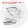 imageWORKPRO 100Pack Single Razor Edge Blades Industrial Scraper Razor Blades High Carbon Steel One Edge Razor Blades100pc