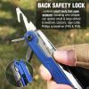imageWORKPRO 18in1 Multi Tool Pliers Gifts for Men Stainless Steel EDC Multitool with Pocket Knife 2 Safety Locks Belt Clip and Oxford Pouch Utility Multiuse Tool for CampingBlue