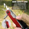 imageWORKPRO 18in1 Multi Tool Pliers Gifts for Men Stainless Steel EDC Multitool with Pocket Knife 2 Safety Locks Belt Clip and Oxford Pouch Utility Multiuse Tool for CampingRed