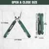 imageWORKPRO 18in1 Multi Tool Pliers Gifts for Men Stainless Steel EDC Multitool with Pocket Knife 2 Safety Locks Belt Clip and Oxford Pouch Utility Multiuse Tool for CampingGreen