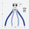 imageWORKPRO 2 Pack Wire Cutters 6 Inch Precision Flush Cutters Spring Loaded Side Cutting Pliers Sharp Diagonal Cutters for Crafts Jewelry Making Electronics