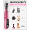 imageWORKPRO 6Speed Dog Nail Grinder Pet Nail Grinder for Small Medium and Large Dogs and Cats 70 Accessories Rotary Tool with TypeC Charging Cable and Storage Bag for Sanding Carving and PolishingPink