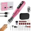 imageWORKPRO 6Speed Dog Nail Grinder Pet Nail Grinder for Small Medium and Large Dogs and Cats 70 Accessories Rotary Tool with TypeC Charging Cable and Storage Bag for Sanding Carving and PolishingPink