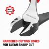 imageWORKPRO 8 Inch High Leverage Diagonal Pliers Wire Cutters Heavy Duty in CRV Steel Diagonal Cutters for Cutting Wires