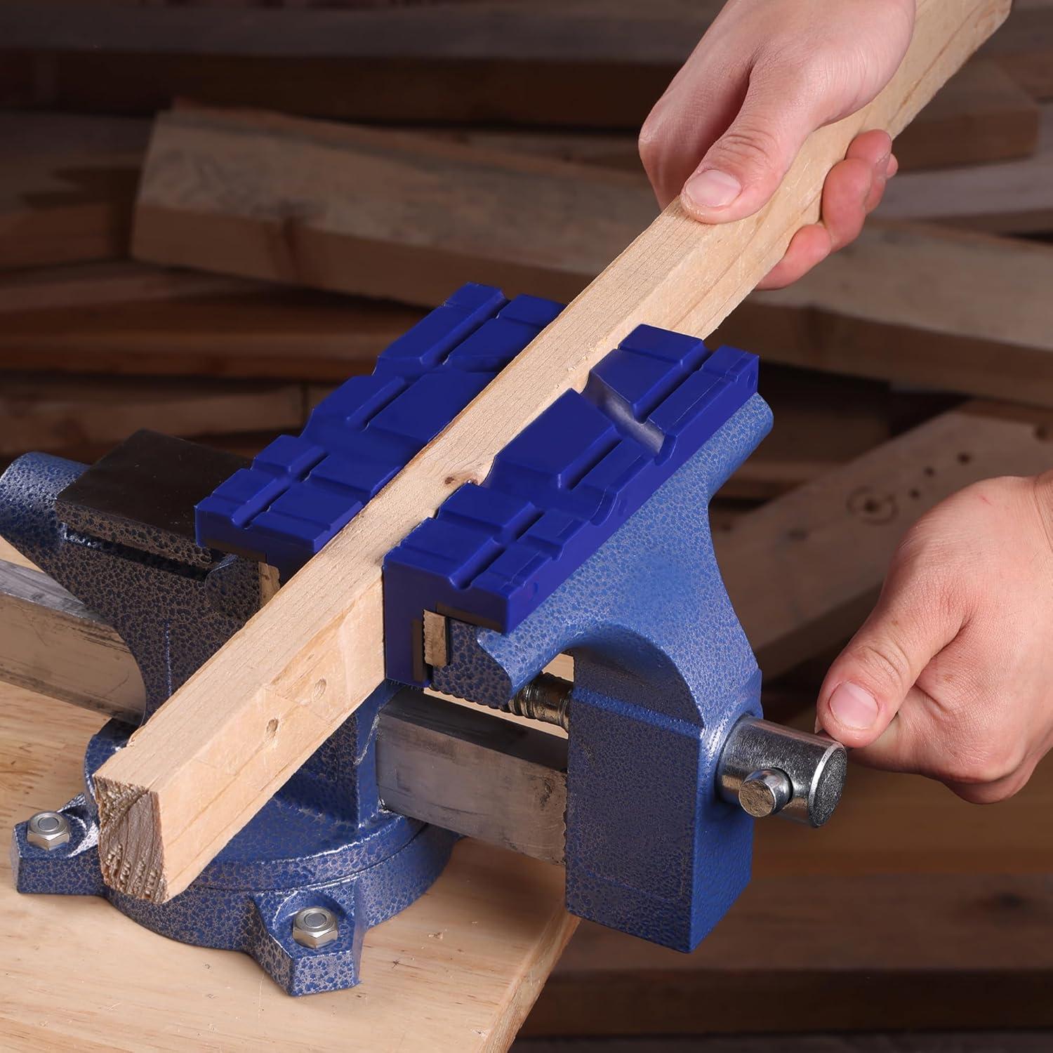 imageWORKPRO 6quot Magnetic Vise Jaw Pads TPU Soft Grips with DualSided VGroove ampamp Flat Design Ideal for Drill Press Bench Clamp Metalworking and Woodworking6