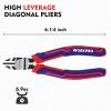imageWORKPRO 6 Wire Cutters Heavy Duty CRV Steel Diagonal Pliers for Cutting Wires Craft Comfort Grip Handle6inch