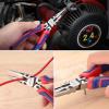 imageWORKPRO Premium 8 Needle Nose Pliers Paper Clamp Precision HeavyDuty CRV Steel Large Soft Grip with Wire Cutter Long Nose Cutting Pliers W0312696inch