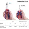 imageWORKPRO Premium 8 Needle Nose Pliers Paper Clamp Precision HeavyDuty CRV Steel Large Soft Grip with Wire Cutter Long Nose Cutting Pliers W0312698inch