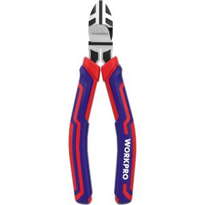 imageWORKPRO 6 Wire Cutters Heavy Duty CRV Steel Diagonal Pliers for Cutting Wires Craft Comfort Grip Handle6inch