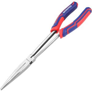 imageWORKPRO Premium 8 Needle Nose Pliers Paper Clamp Precision HeavyDuty CRV Steel Large Soft Grip with Wire Cutter Long Nose Cutting Pliers W03126911inch