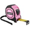 imageWORKPRO 25FT Tape Measure 18 Fractions Easy Read Measuring Tape Retractable Nylon Coating Measurement Tape Accuracy 132 Magnetic Hook Belt Clip Rubber Protective CasingPink