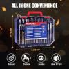 imageWORKPRO 455Piece Drill Bit Set and Screwdriver Bit Set Titanium Twist Drill Bits Drywall Screws with Double Sided Storage Case for Wood Metal Plastic Concrete Masonry455 PCS