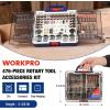 imageWORKPRO 530Piece Rotary Tool Accessory Kit Rotary Tool Bits for Easy Cutting Grinding Sanding Polishing Cleaning Drilling Carving and Engraving476Piece Rotary Tool Attachments