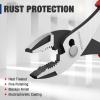 imageWORKPRO 8 Slip Joint Pliers Tool Large Soft GripRust Prevention Finish 3Zone Serrated Jaw Forged from High Carbon Steel for Maximum Grip6inch