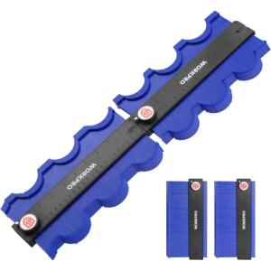 imageWORKPRO Connectable Contour Gauge 1010 Inch Profile Duplicator with Lock Precisely Copy Irregular Shape Gift for Father Husband Outline Marking Tool for Woodworking Floor Carpet Tile Laying