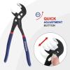 imageWORKPRO 10Inch Groove Joint Pliers Fast Adjust Tongue and Groove Pliers VJaw Water Pump Pliers with Comfort Grips10Inch