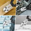 imageWORKPRO 14Inch Bolt Cutter TriMaterial Handle with Comfort Grip Chrome Molybdenum Steel Blade for Rods Bolts Rivets Wires Cables and ChainsFoldable 18