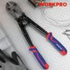imageWORKPRO 14Inch Bolt Cutter TriMaterial Handle with Comfort Grip Chrome Molybdenum Steel Blade for Rods Bolts Rivets Wires Cables and ChainsRegular 14