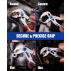 imageWORKPRO Mini Water Pump Pliers 4Inch Groove Joint Pliers Fast Adjustable Tongue and Groove Pliers with 15Position PushLock VJaw for MultiSurface Grip Ideal for Tight Spaces and Versatile UseSliver