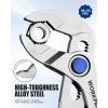 imageWORKPRO Mini Water Pump Pliers 4Inch Groove Joint Pliers Fast Adjustable Tongue and Groove Pliers with 15Position PushLock VJaw for MultiSurface Grip Ideal for Tight Spaces and Versatile UseSliver