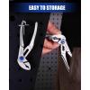 imageWORKPRO Mini Water Pump Pliers 4Inch Groove Joint Pliers Fast Adjustable Tongue and Groove Pliers with 15Position PushLock VJaw for MultiSurface Grip Ideal for Tight Spaces and Versatile UseSliver